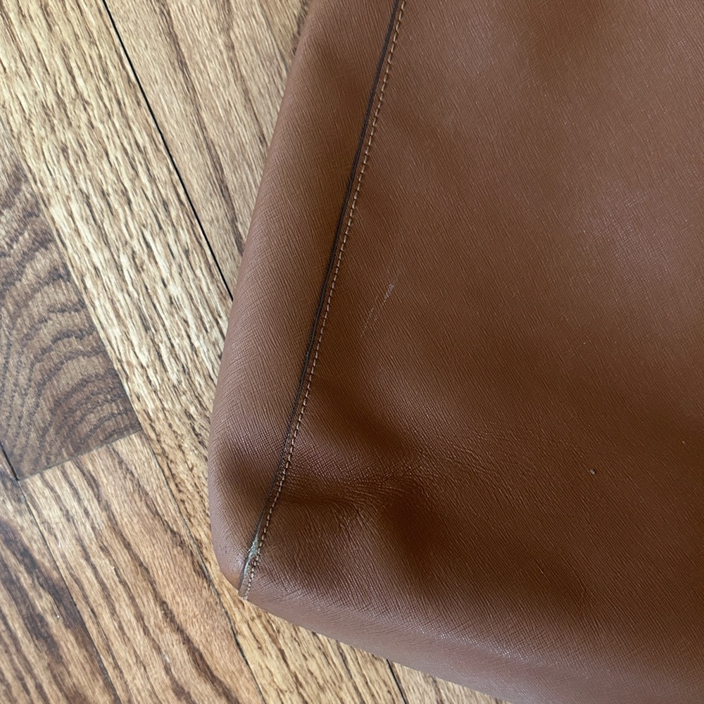 Michael Kors Cognac Leather Tote with Gold Hardware - Picture 6 of 10